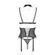 Корсет с открытой грудью Passion DOMINICA CORSET L/XL black, пажи для чулок, стринги