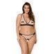 Комплект білизни Passion VIENA SET 6XL/7XL, beige, ліф, стрінги з доступом, бантики