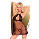 Комплект пеньюар у стилі 60-х та трусики з доступом Penthouse - Libido Boost Black L/XL
