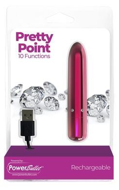 Віброкуля PowerBullet Pretty Point Rechargeable Bullet Pink SO5566 фото