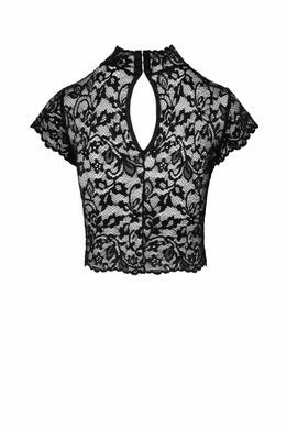 Топ Noir Handmade F303 Essence lace top with high collar - 3XL