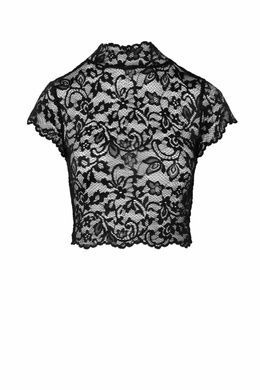 Топ Noir Handmade F303 Essence lace top with high collar - 3XL