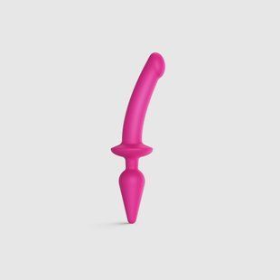 Анальна пробка з ділдо Strap-On-Me SWITCH PLUG-IN DILDO Fuchsia L SO6829 фото