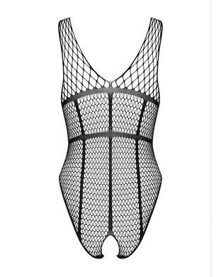 Бодістокінг із великої сітки з доступом Obsessive B117 teddy S/M/L, чорний