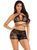Комплект Leg Avenue Wrap Around Bra Top & Boy Shorts Black One Size