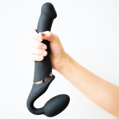 Безременной страпон с вибрацией Strap-On-Me Black M SO3354 фото