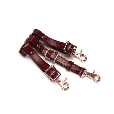 Кожаные трусики для вибратора Liebe Seele Wine Red SO9465 фото