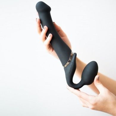 Безременной страпон с вибрацией Strap-On-Me Black M SO3354 фото