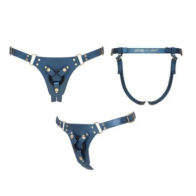 Трусики для страпона Strap-On-Me Harness Generous Blue SX0673 фото