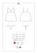Сатиновий пеньюар з мереживом Obsessive 810-BAB-2 babydoll & thong L/XL, білий, пеньюар, танга