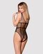Бодістокінг із великої сітки з доступом Obsessive B117 teddy S/M/L, чорний