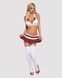Еротичний костюм школярки з мініспідницею Obsessive Schooly 5pcs costume L/XL, біло-червоний, топ, с