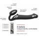 Безременной страпон с вибрацией Strap-On-Me Black M SO3354 фото 4
