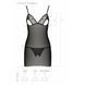 Пеньюар с вырезами на груди, стринги Passion LOVELIA CHEMISE L/XL, black