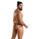 Чоловічі відкриті сліпи Passion 034 OPEN LUKE XXL/XXXL Black, екошкіра