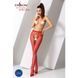 Сетчатые колготки-бодистокинги Passion S019 One Size, Red, имитация трусиков, открытый доступ