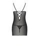 Пеньюар с вырезами на груди, стринги Passion LOVELIA CHEMISE L/XL, black