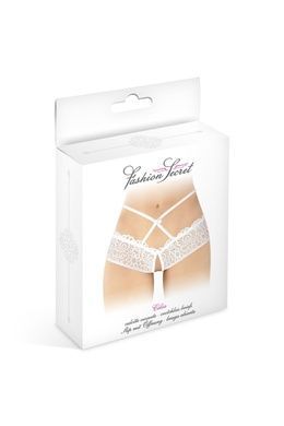Сексуальні мереживні трусики з доступом і поперечними гумками Fashion Secret Celia One Size білі