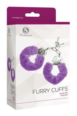 Наручники S Pleasures Furry Cuffs Purple SX1642 фото