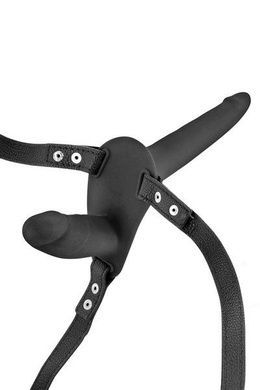 Подвійний страпон Fetish Tentation Strap-On Black SO3751 фото