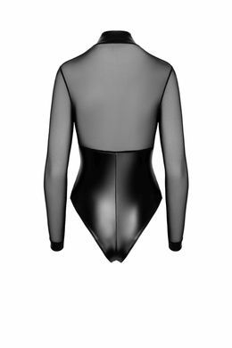 Боді Noir Handmade F321 Edge wetlook and mesh body with rings - XXL