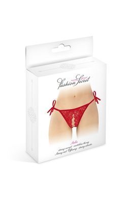 Кружевные эротические трусики на завязках с доступом Fashion Secret Стелла One Size красные