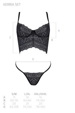 Комплект Passion KERRIA SET black XXL/XXXL - ECO Passion