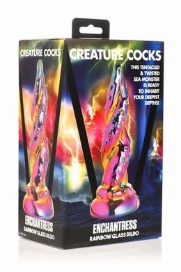 Фалоімітатор Creature Cocks Enchanting Rainbow Glass Dildo SX2223 фото