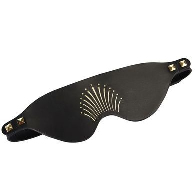Маска на очі Zalo Blindfolds Black натуральна шкіра SO8231 фото