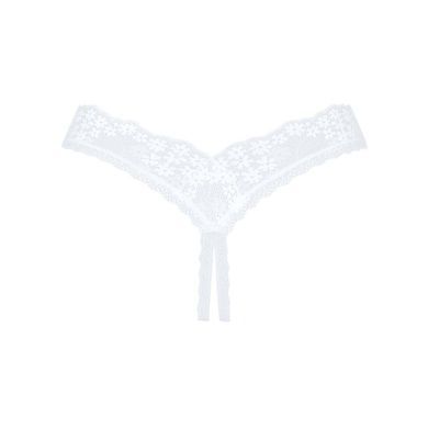 Еротичні мереживні трусики танга з доступом Obsessive Heavenlly XL/2XL білі