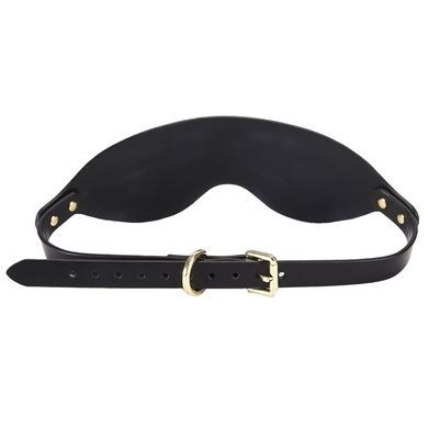 Маска на очі Zalo Blindfolds Black натуральна шкіра SO8231 фото