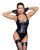 Боди Noir Handmade F244 Powerwetlook body with high cut bottom hem - S