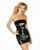 Платье лакированное черное &ldquo;Соблазнительница Марго&rdquo; XXXL, молния на всю длину сзади