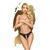 Кружевные трусики-тонг с открытым доступом к интимным зонам Penthouse Naughty Valentine M/L черные