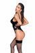 Боди Noir Handmade F244 Powerwetlook body with high cut bottom hem - S
