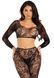 Комплект Leg Avenue Crop top & footless tights Black One Size