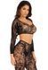 Комплект Leg Avenue Crop top & footless tights Black One Size