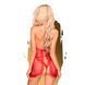 Комплект пеньюар у стилі 60-х та трусики з доступом Penthouse - Libido Boost Red M/L