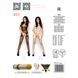 Бодістокінг Passion BS011 white, комбінезон, імітація панчіх і пояса S/M/L