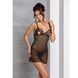Пеньюар з вирізами на грудях, стрінги Passion LOVELIA CHEMISE S/M, black