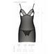 Пеньюар з вирізами на грудях, стрінги Passion LOVELIA CHEMISE S/M, black