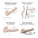 Безременной страпон с вибрацией Strap-On-Me Flesh M SO3355 фото 3