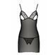 Пеньюар з вирізами на грудях, стрінги Passion LOVELIA CHEMISE S/M, black