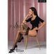 Панчохи Passion ST118 3/4 black, на ажурній силіконовій резинці, з бічним вертикальним малюнком