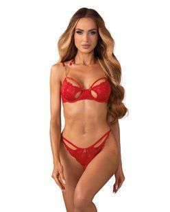 Комплект Obsessive Matildea 2-pcs crotchless set L/XL
