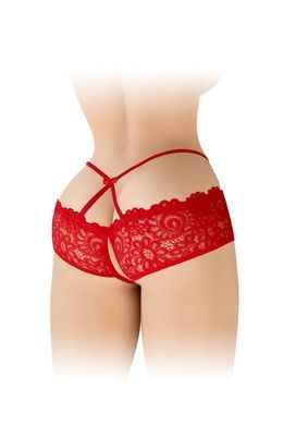 Сексуальні мереживні трусики з доступом і поперечними гумками Fashion Secret Celia One Size червоні