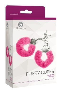 Наручники S Pleasures Furry Cuffs Pink SX1600 фото