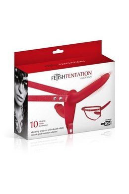 Двойной страпон с вибрацией Fetish Tentation Red SO3752 фото