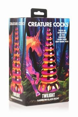 Фалоімітатор Creature Cocks Twilight Rainbow Glass Dildo SX2224 фото