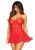 Мереживна жіноча сорочка бебі-дол Leg Avenue Rose Lace One Size червона
